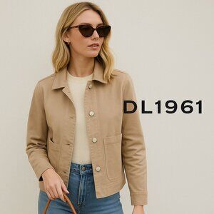 DL1961 Women’s Cropped Jacket – Size XS (Tan/Khaki)